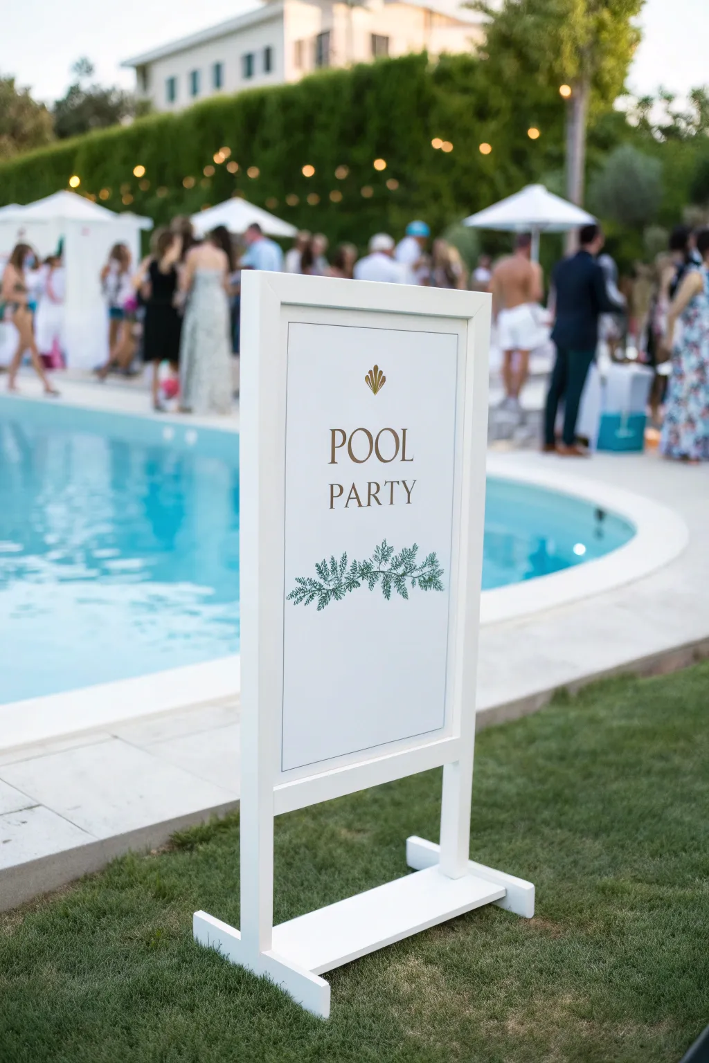 Guide guests with minimalist white signage.