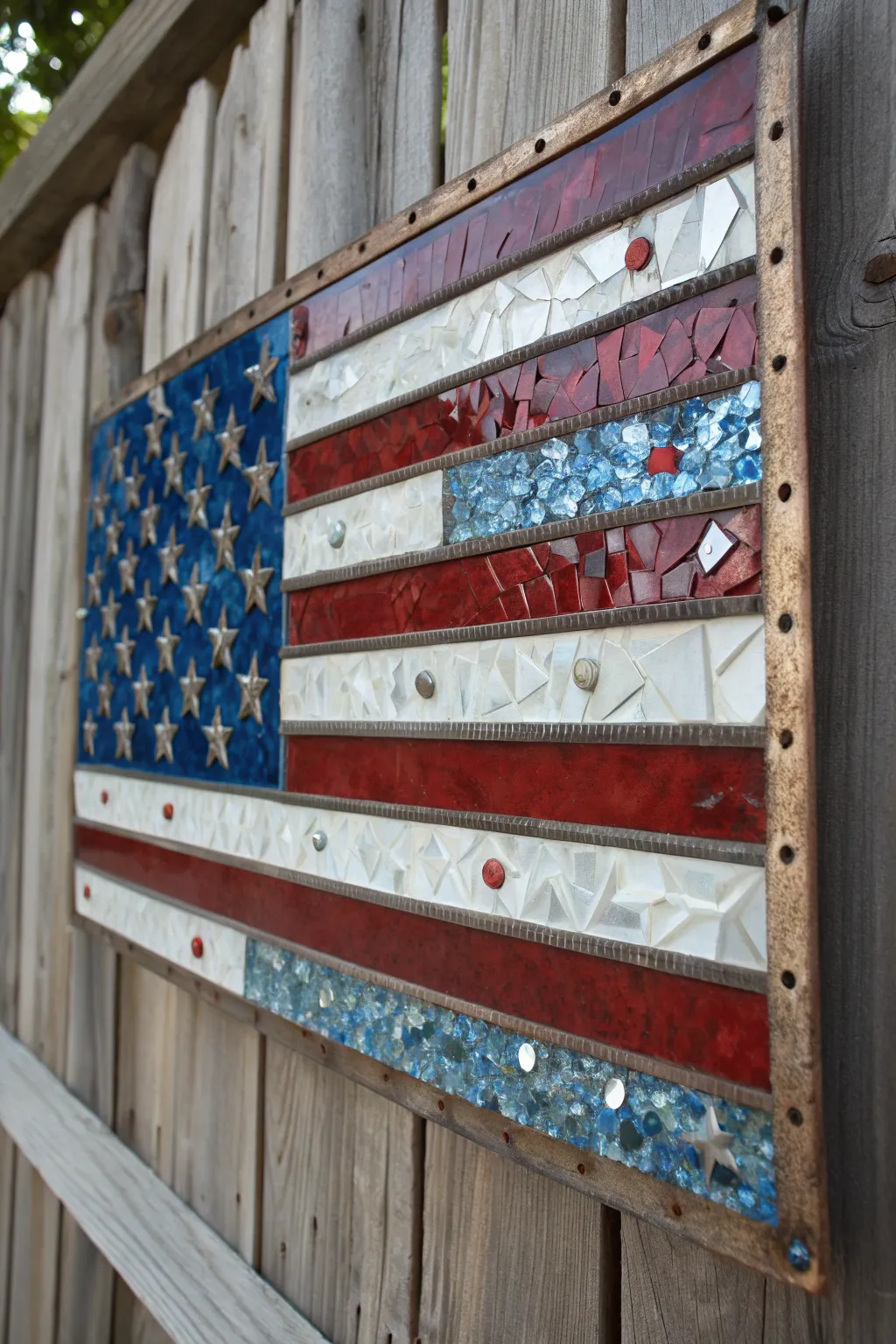 Elevate your space with a handcrafted American flag from reclaimed materials, a perfect blend of heritage and innovation.