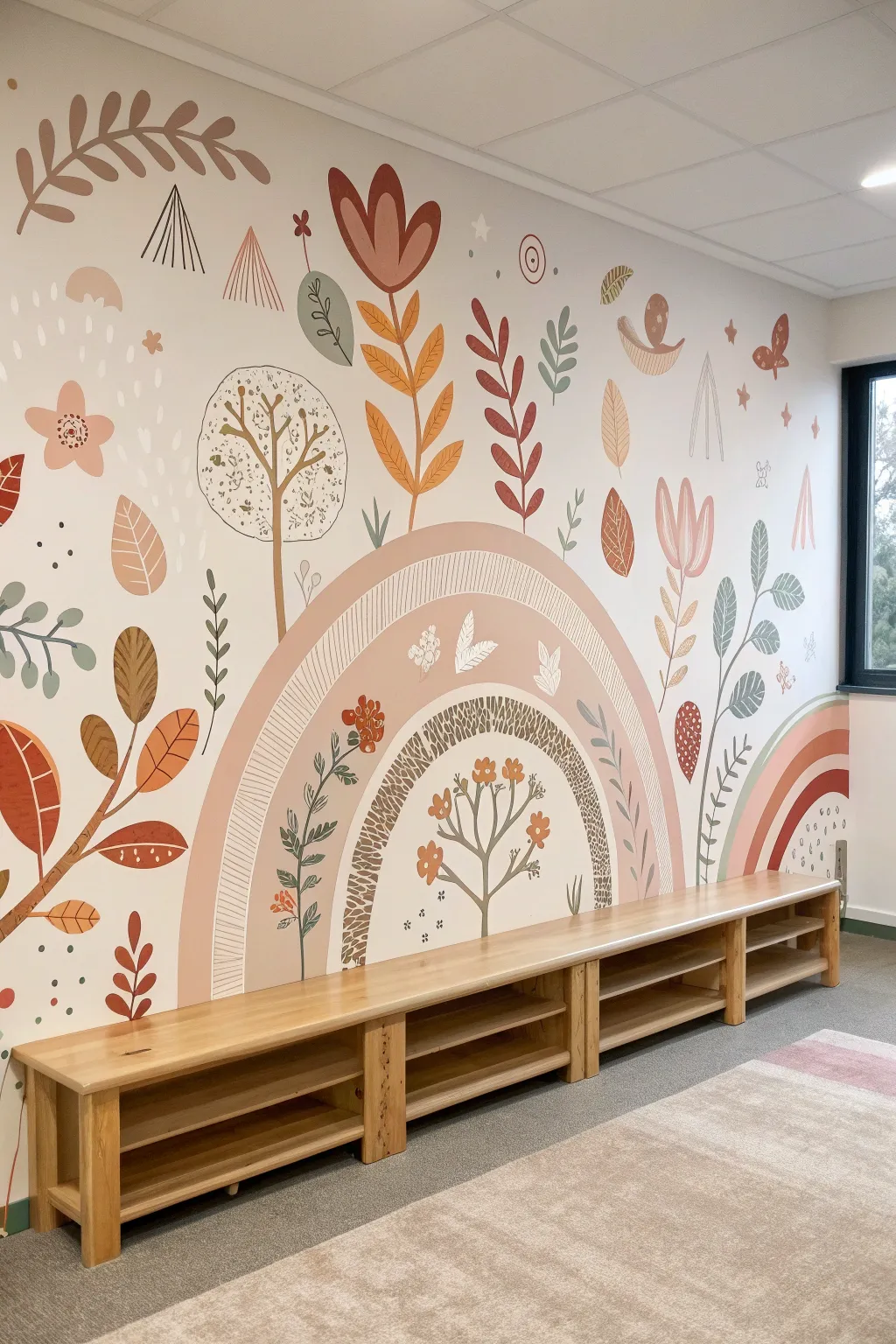 Together We Create: A Minimalist Mural for Little Artists