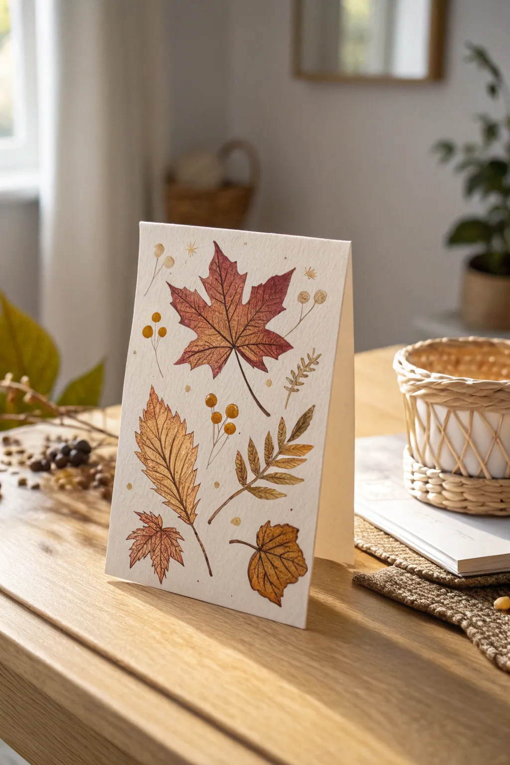 Capturing the Essence of Autumn: A Handcrafted Trading Card Celebrating Fall's Beauty