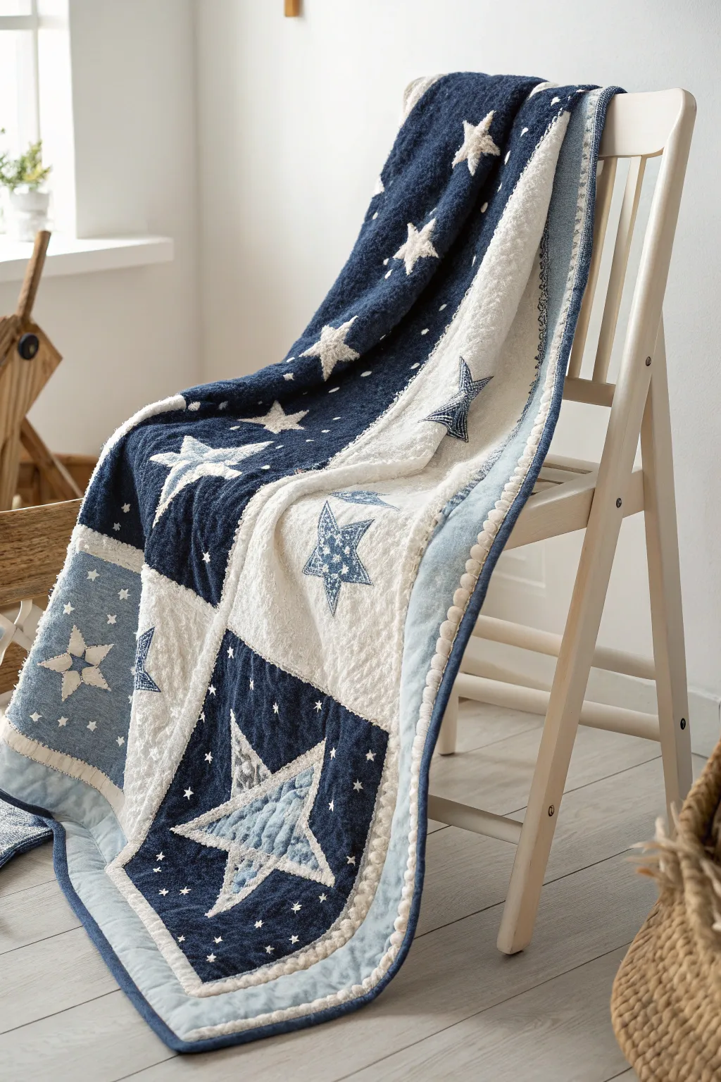 Wrap your little one in the magic of the night sky with this enchanting starry baby blanket.