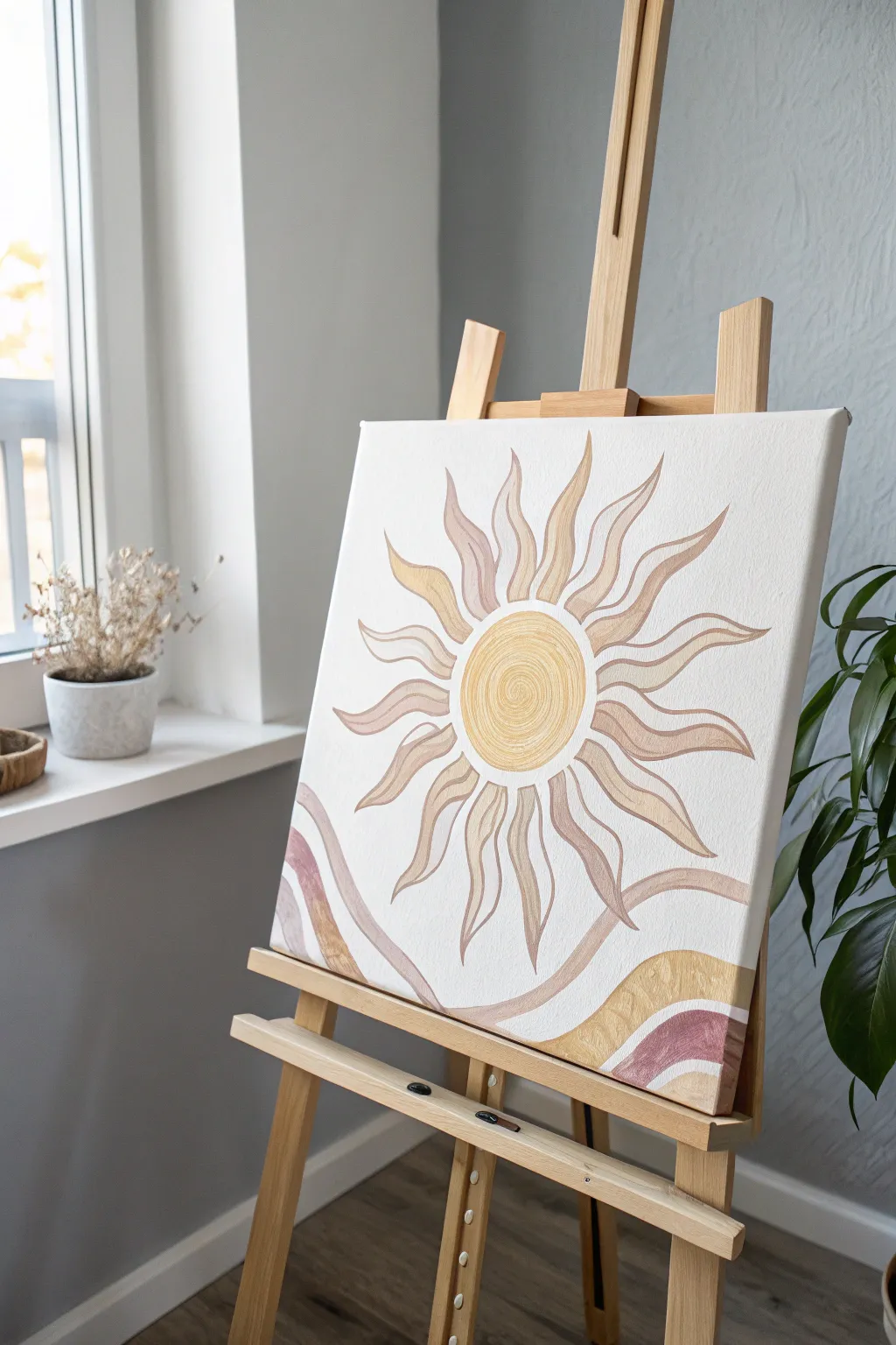 Embrace warmth and positivity with this sunshine-themed canvas—perfect for a joyful baby shower moment.