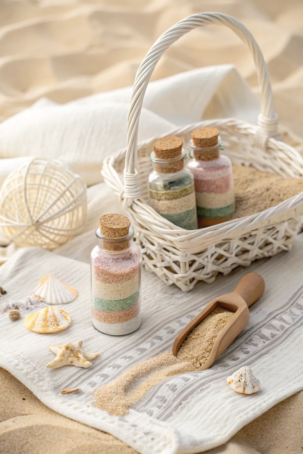 Unleash your creativity with this elegant sand art kit, perfect for crafting unique designs inspired by the beach.