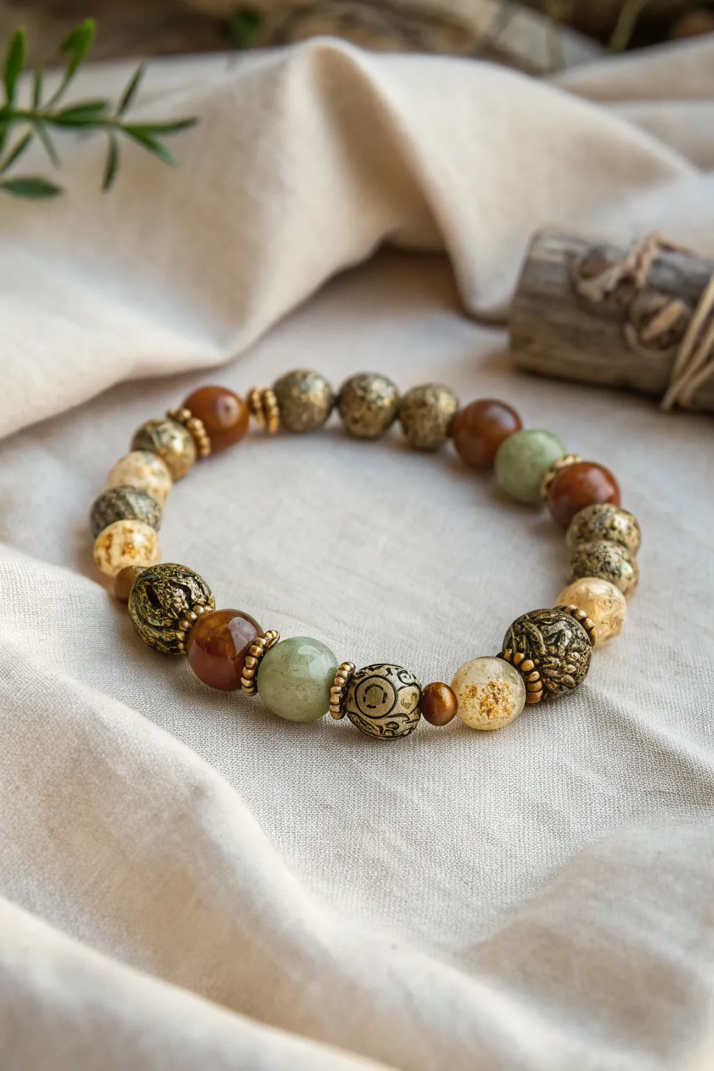 Embrace timeless elegance with vintage vibes: a bead bracelet that tells a story.