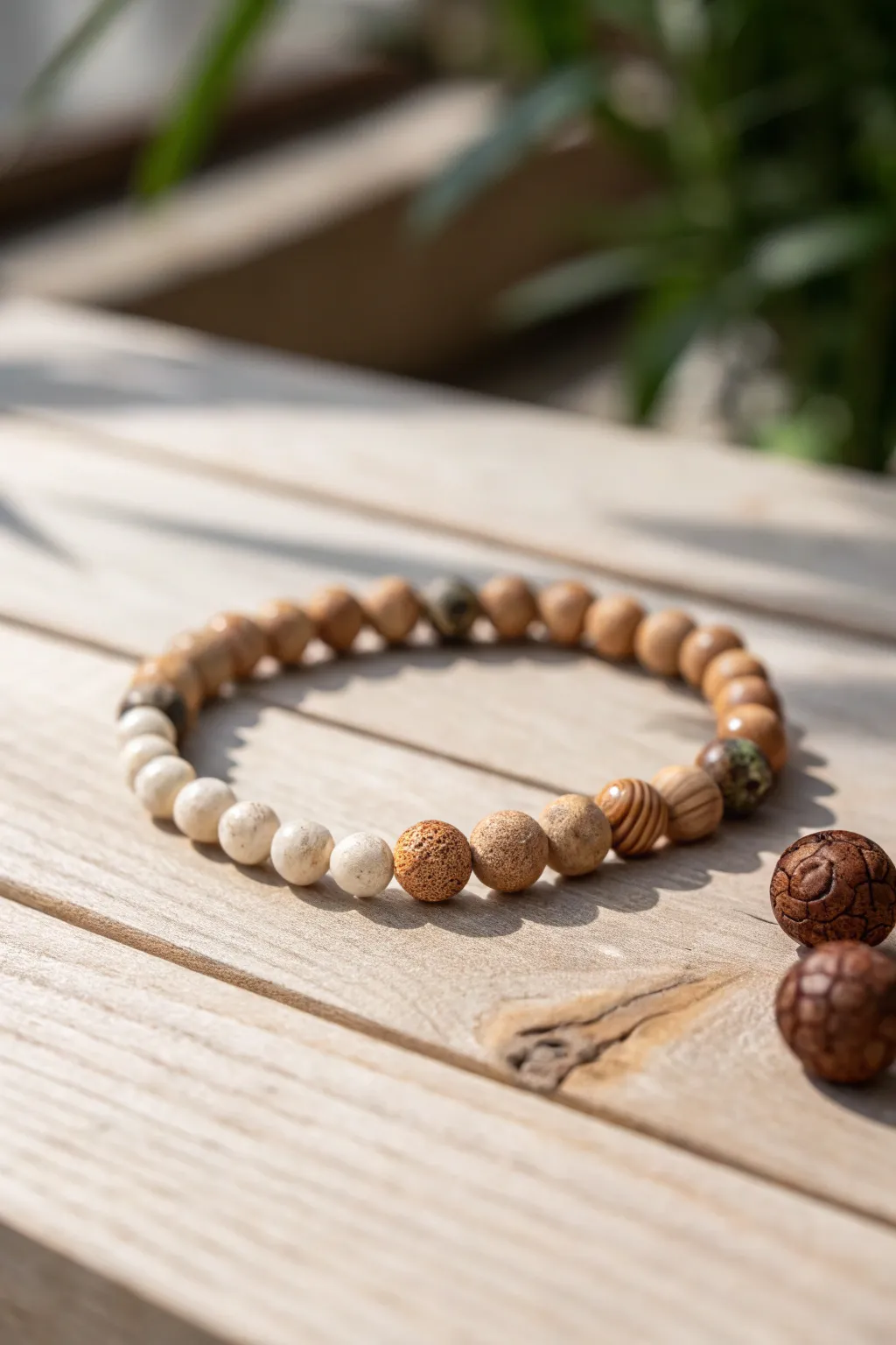 Crafted with care, this bead bracelet is the perfect embodiment of minimalist elegance and natural beauty.