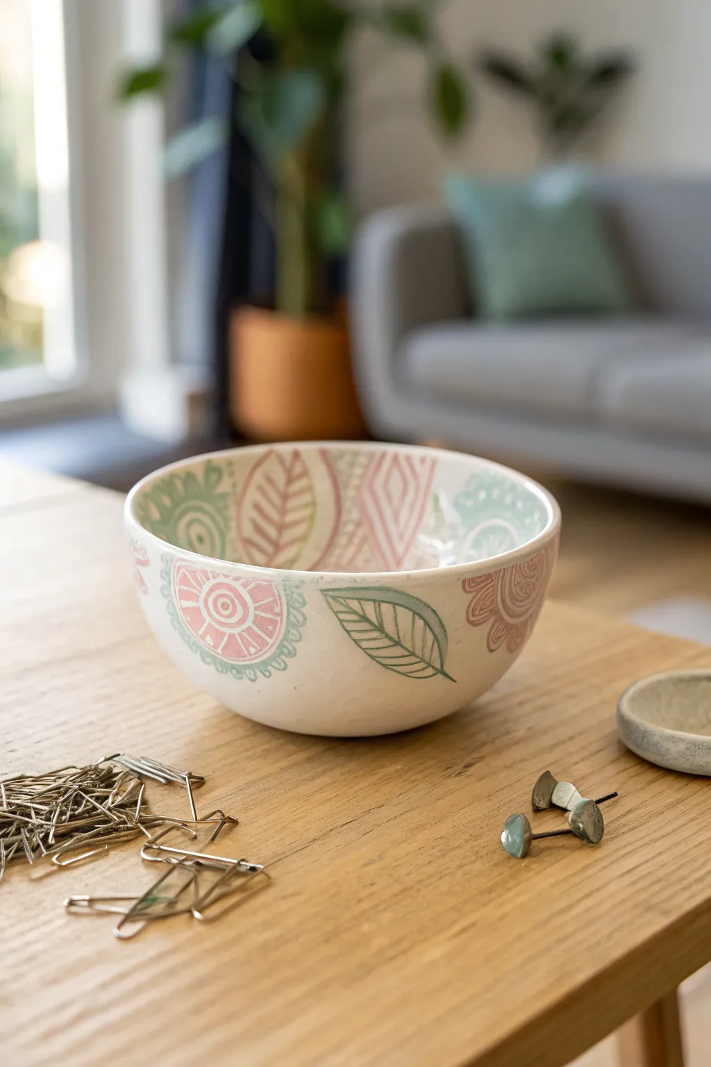 Elevate your friend's craft space with a charming DIY magnetic pin bowl—where functionality meets aesthetic delight.