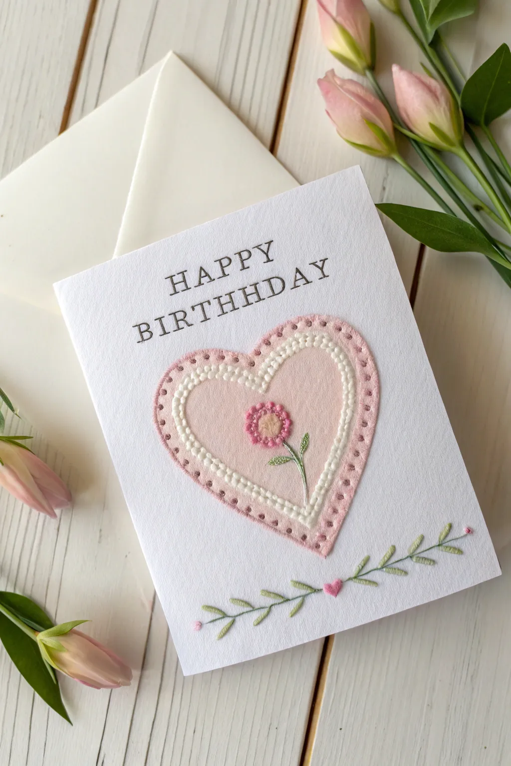 Add a touch of love with embroidery: A simple heart makes the perfect handcrafted detail.
