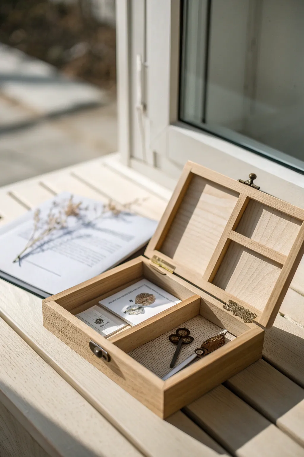 Unlock the magic of hidden surprises with this elegantly crafted shadow box.