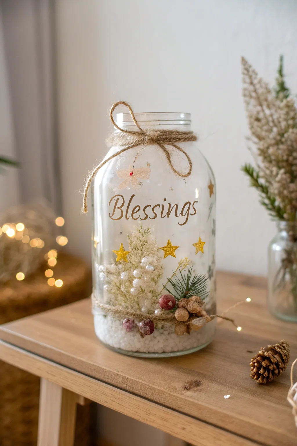 Transform your blessings jar with a touch of holiday magic and minimalist charm!