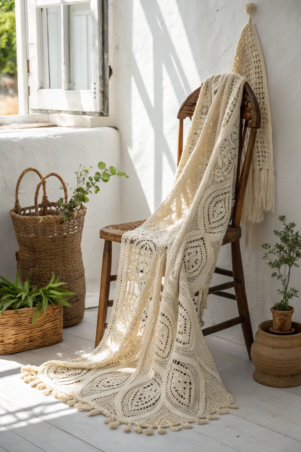 Embrace effortless elegance with this stunning crochet beach cover-up, perfect for sun-filled days.