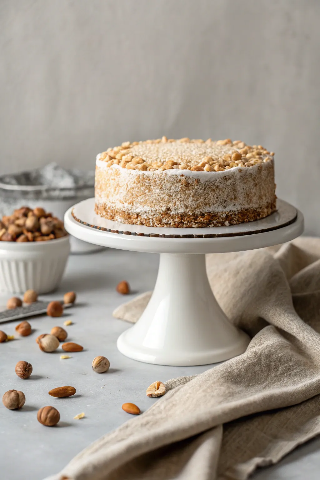 Elevate your cake with a touch of nutty sophistication. 🌿✨ #MinimalistBaking