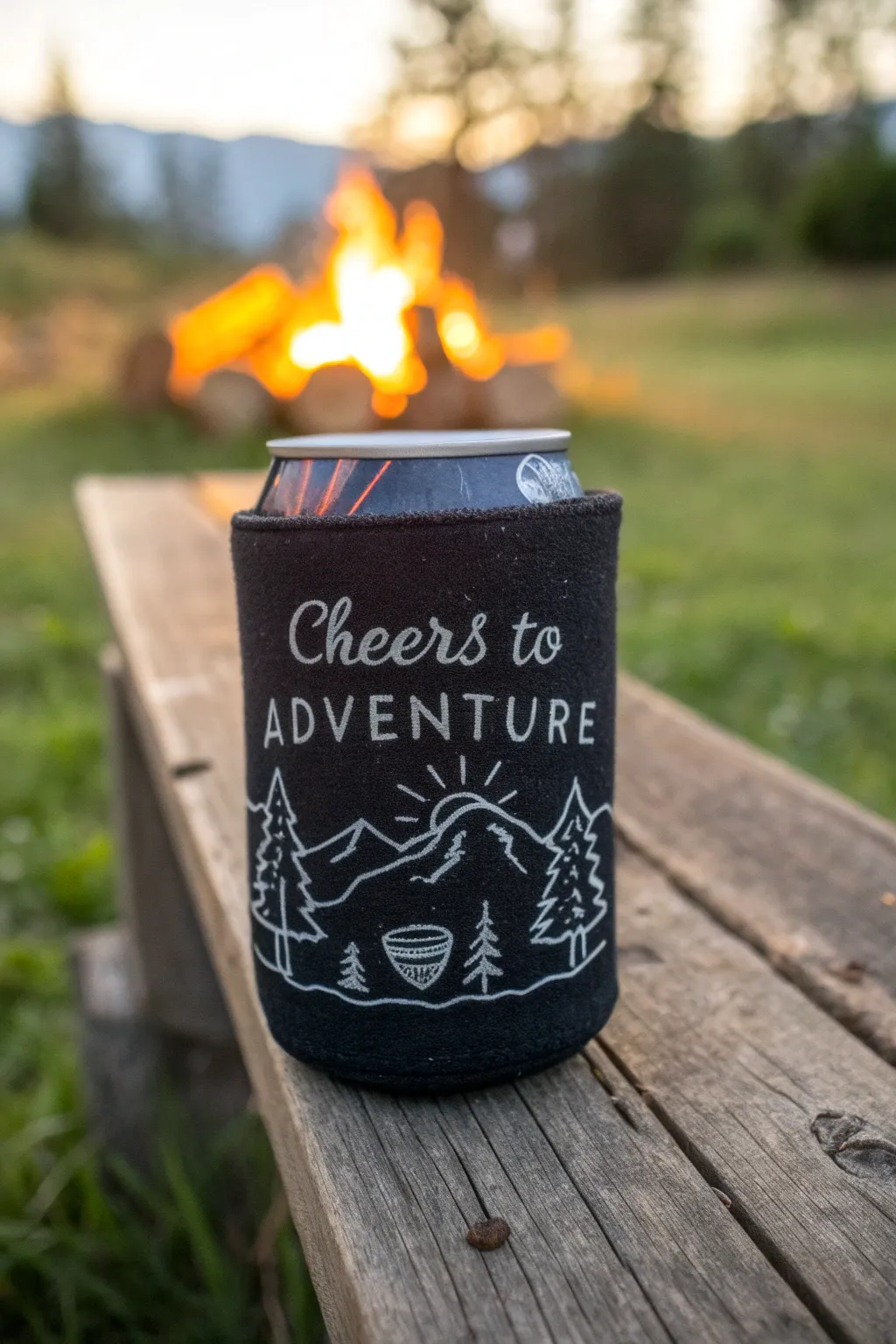 Craft your campfire conversations with a chalkboard koozie!