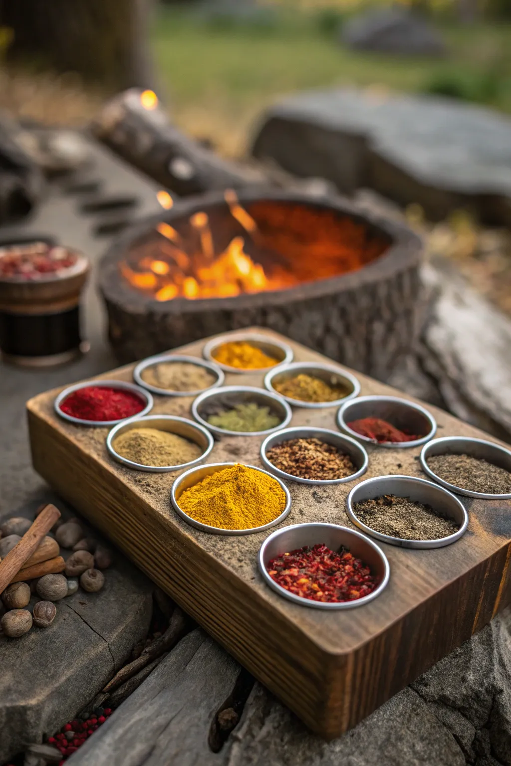 Elevate your camping cuisine with these compact spice containers, perfect for the adventurous chef.