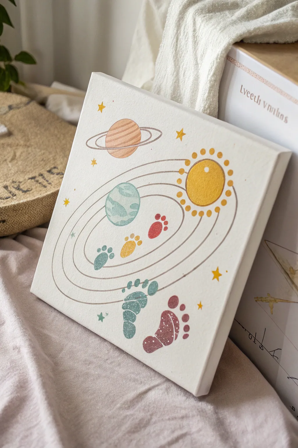 Explore the universe with tiny steps: a cosmic footprint journey.