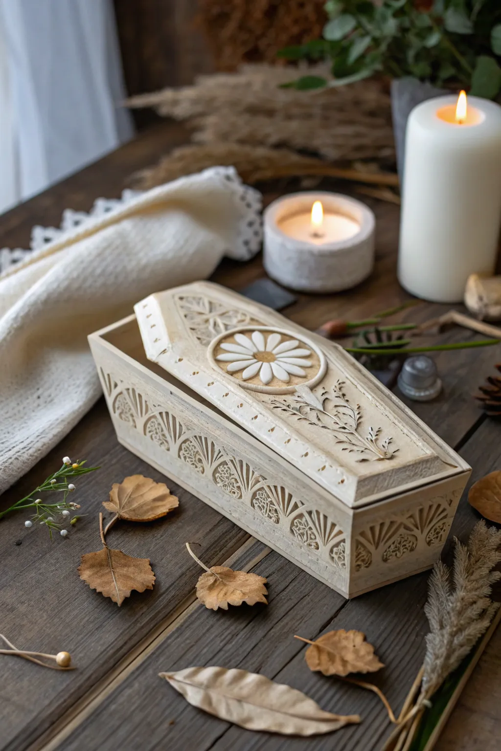 Charmingly macabre: Elevate your Halloween décor with handcrafted cardboard coffins.
