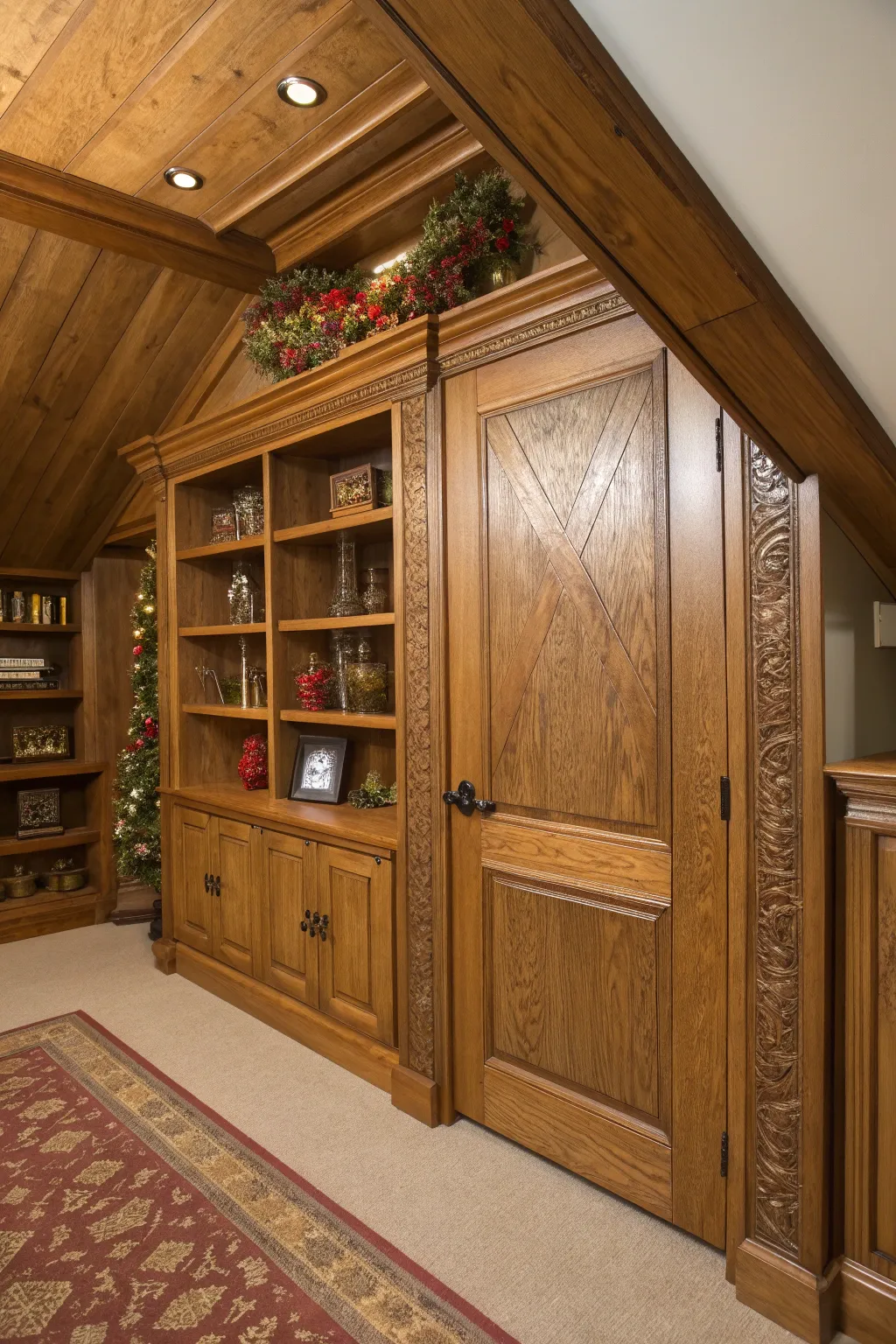 Elevate your space with a multi-functional attic access door that combines style and utility.