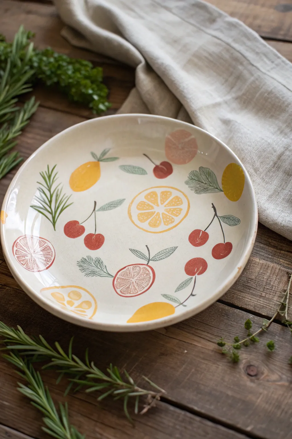 Add a splash of citrus charm to your table with these delightful fruit-inspired ceramic plate designs.