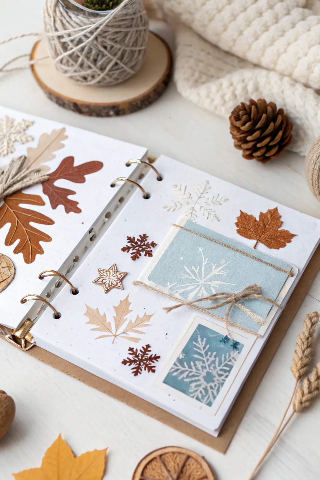 Capture the beauty of each season in your scrapbook with minimalist elegance and a touch of boho flair.