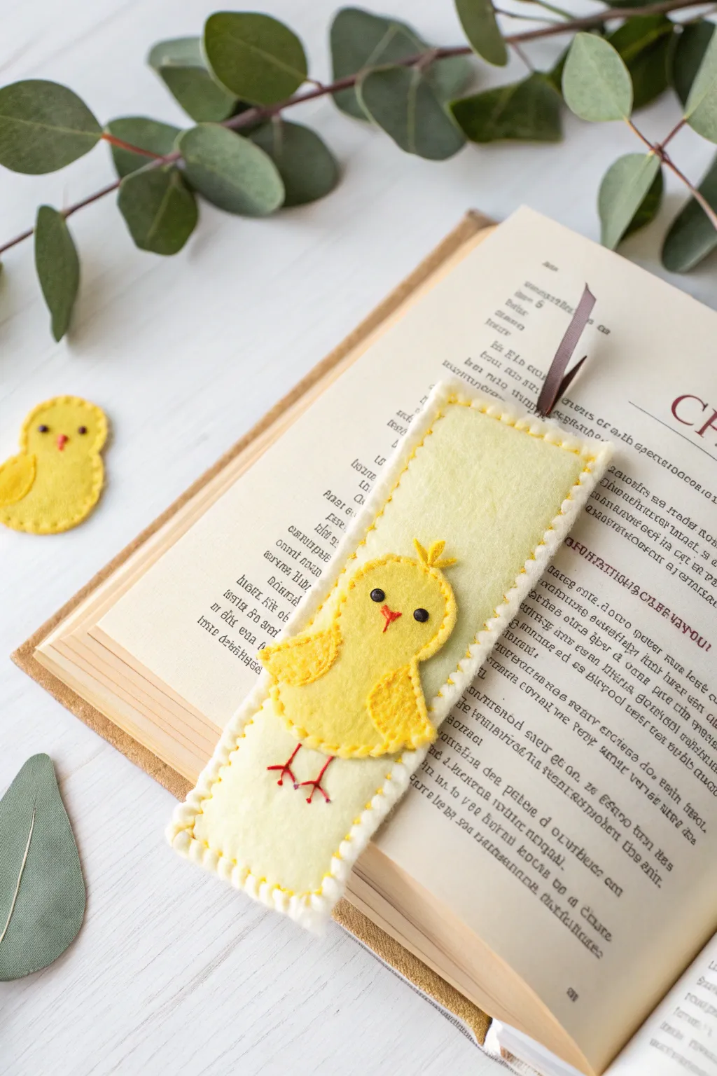 Adorable Chick Bookmark: A charming touch to mark your spring reads with style and simplicity.