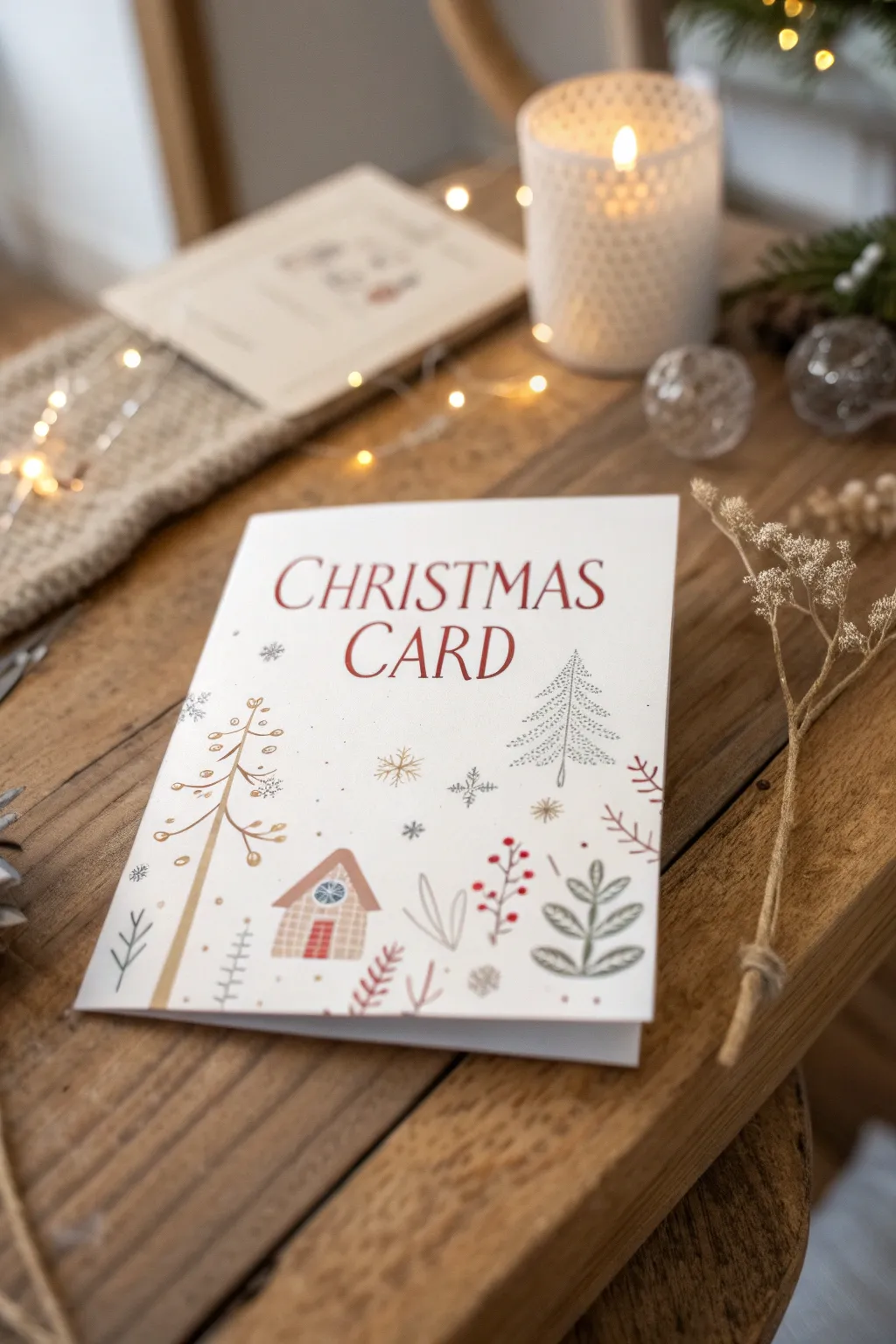 Enchant your loved ones with a storybook-inspired Christmas card that tells a tale of winter wonder!