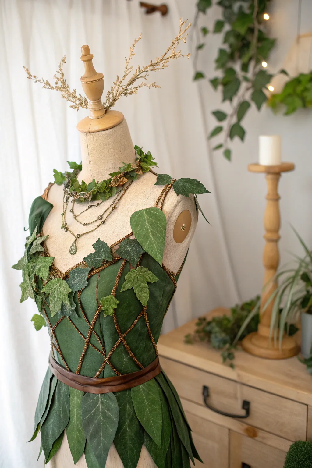 Embrace nature this holiday season with an eco-friendly forest elf costume, blending sustainable style with minimalist beauty.