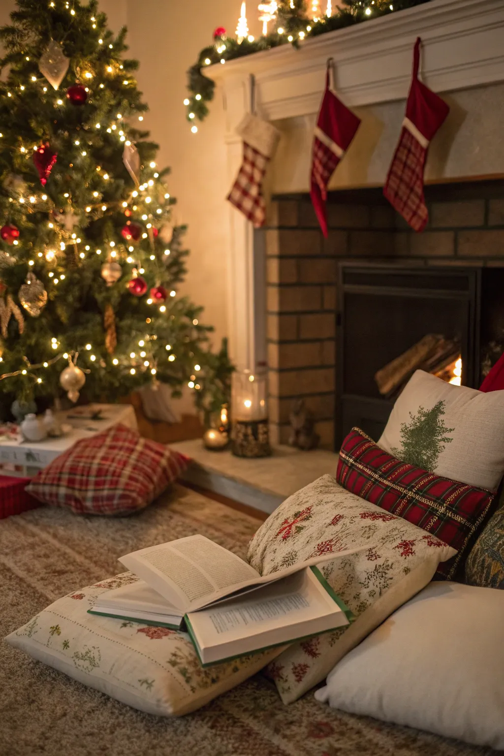 Share the magic of stories in a festive reading nook.
