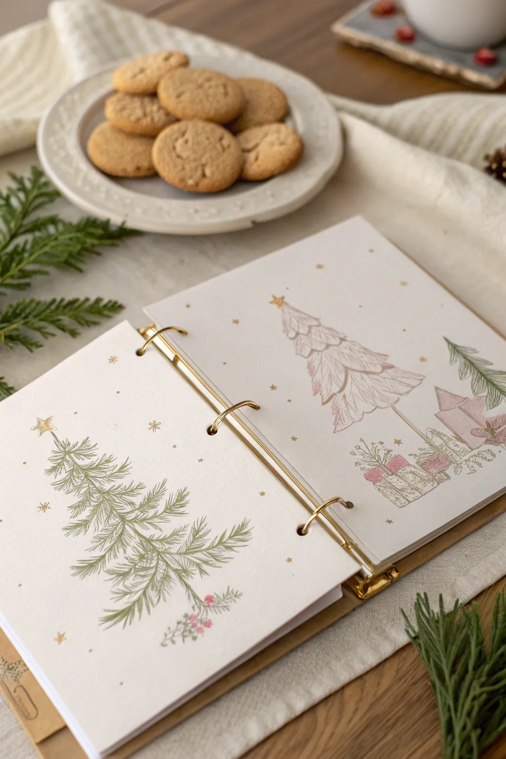 Capture the magic of Christmas Eve with simple, elegant scrapbook designs.