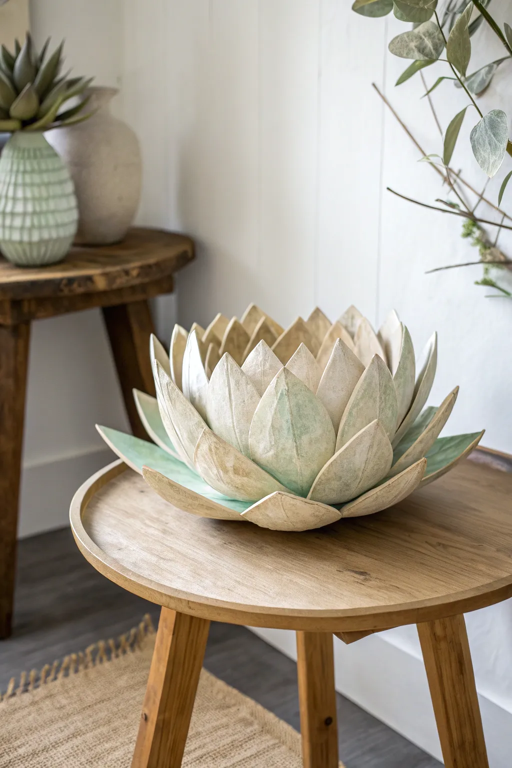 Elevate your decor with sustainable art—this paper mache sculpture blends minimalist beauty with eco-conscious craftsmanship.