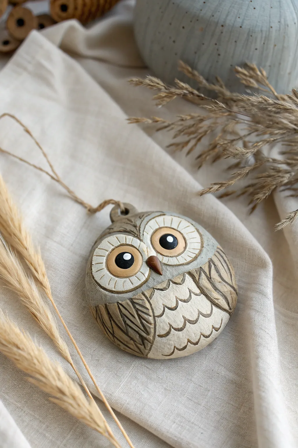 Whimsical Owl Ornament: A Touch of Nature's Charm for Your Christmas Decor.