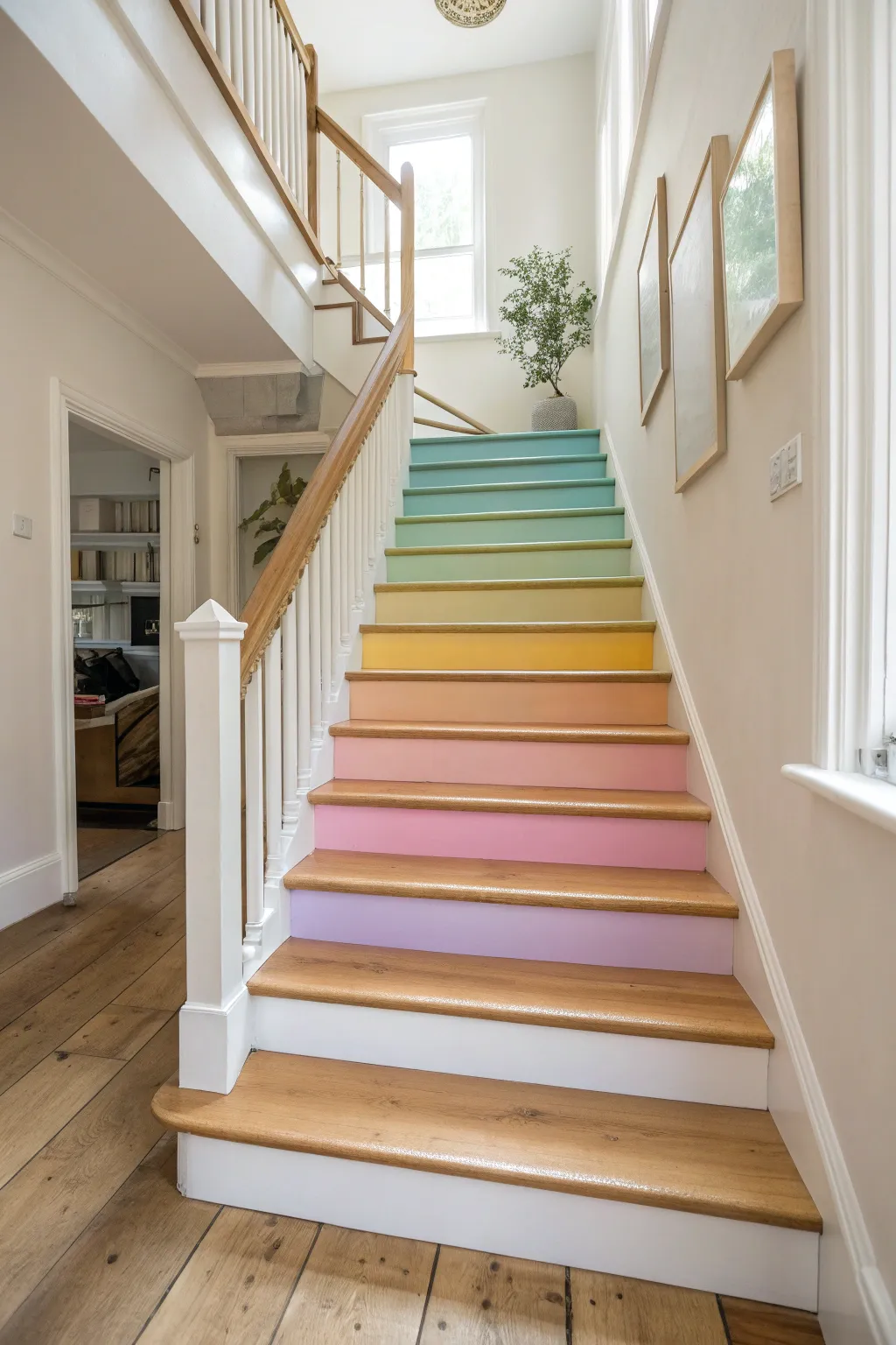 Transform your home with a splash of color - discover the charm of color wheel stair risers!