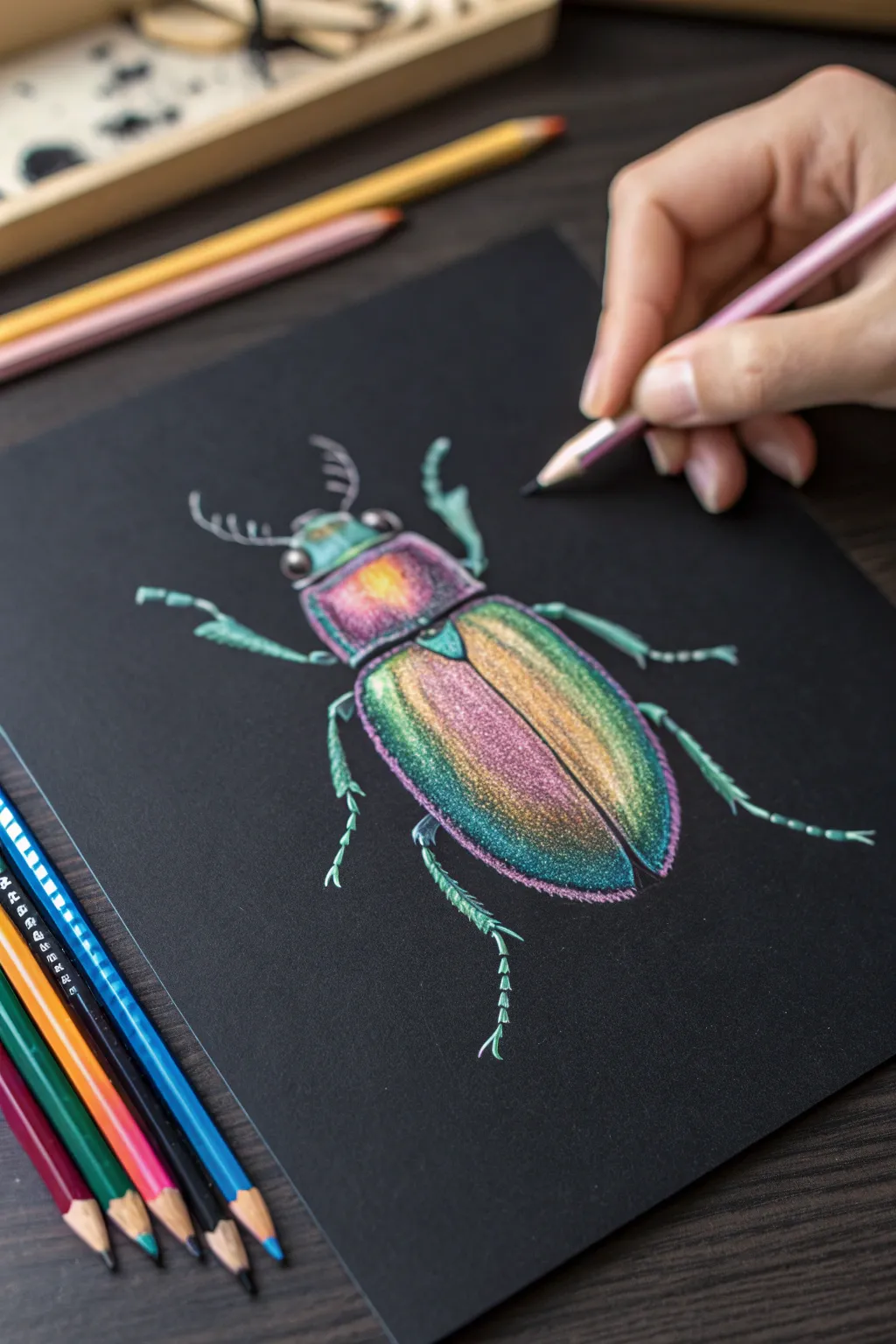 Discover the vivid allure of nature's hidden gems on a canvas of darkness.