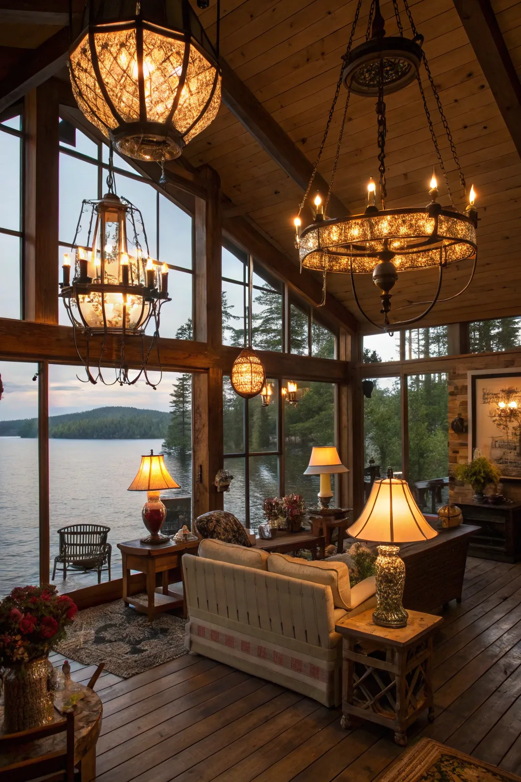Distinctive lighting that adds character and charm.