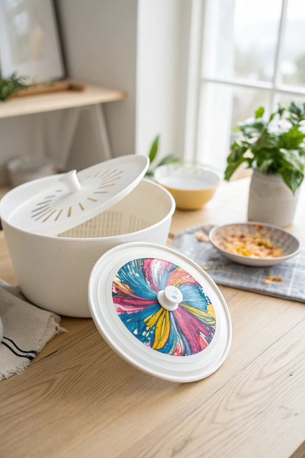 Unleash vibrant creativity with a simple spin! 🌈✨ #SpinArtMagic #CreativeCrafts
