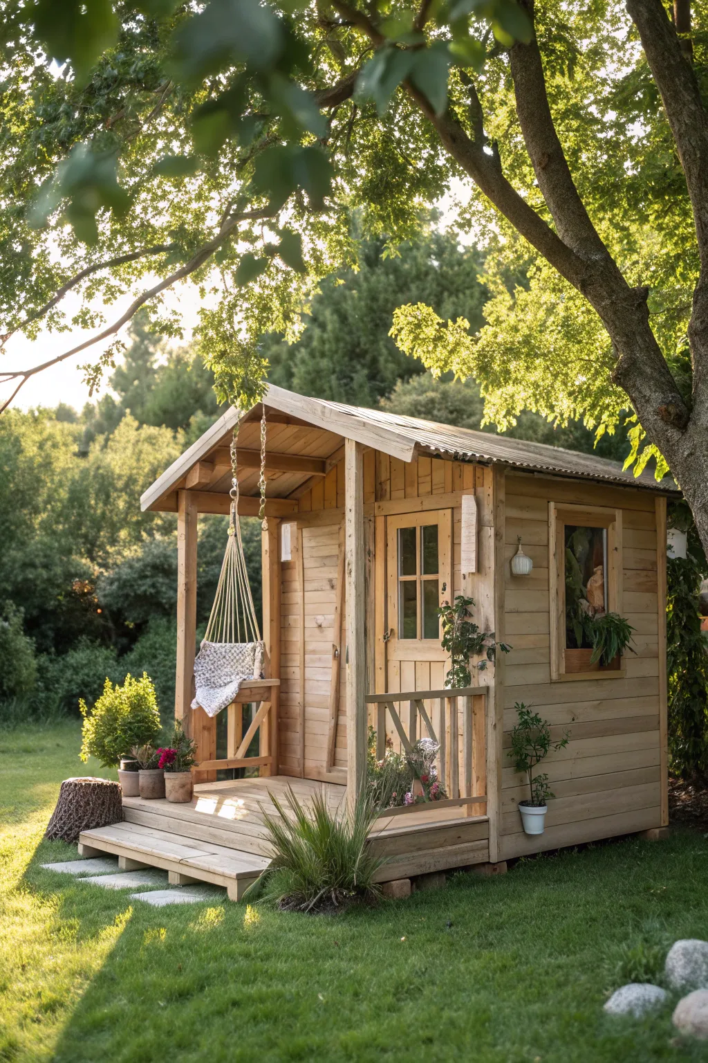 Discover the beauty of sustainable play with this eco-friendly wooden playhouse, where minimalism meets nature.