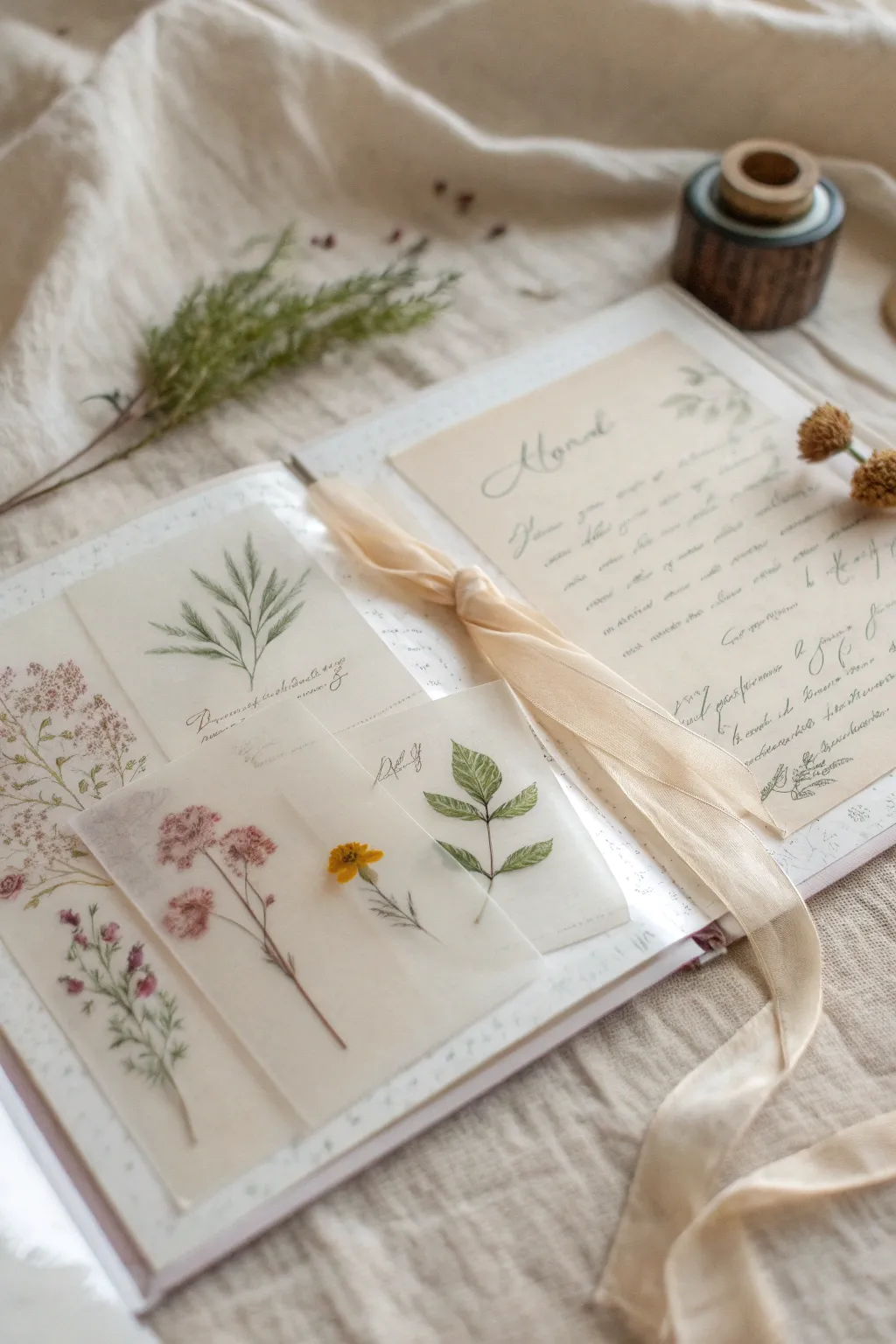 Embrace the art of layering with elegant transparencies for a scrapbook that tells a deeper story.