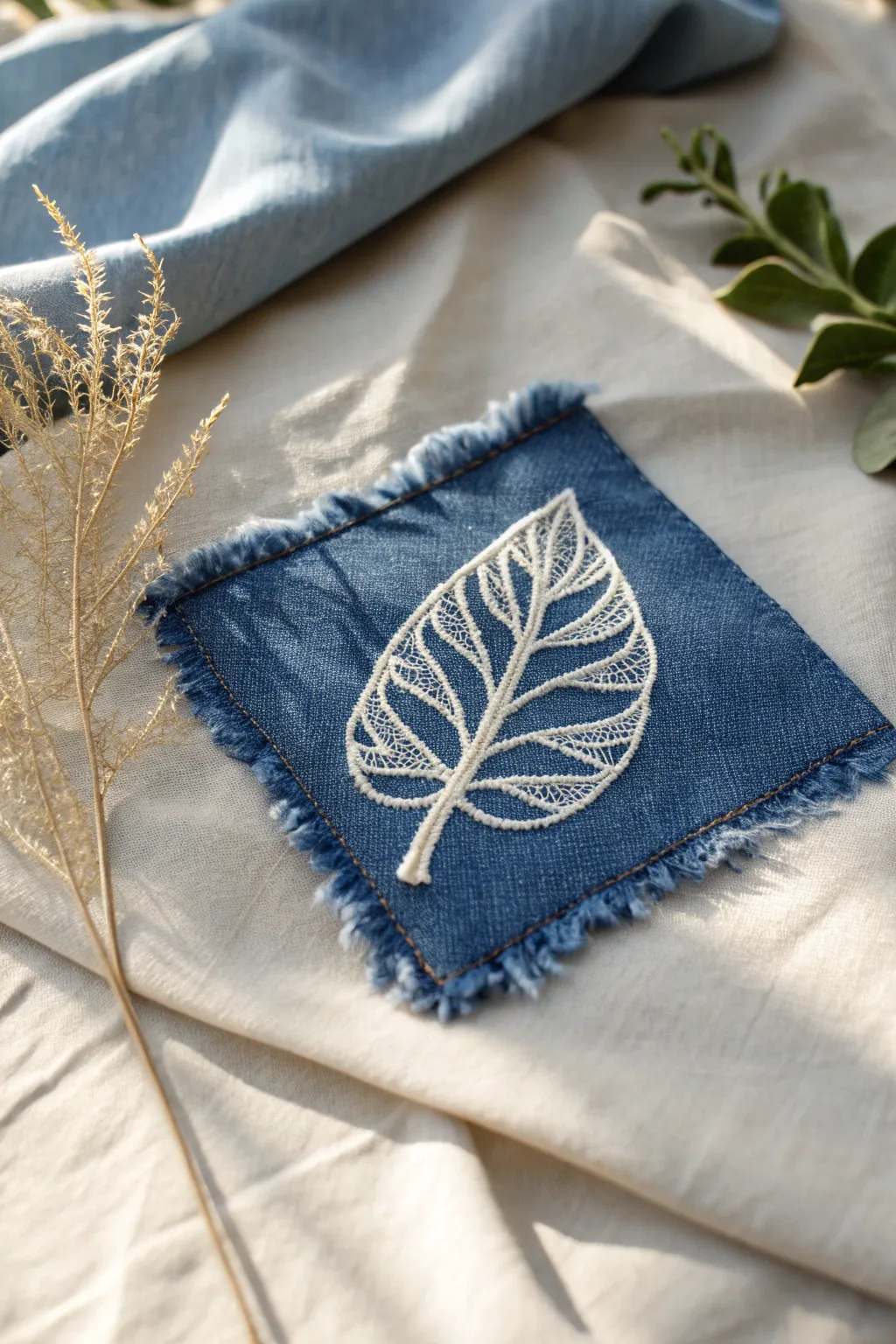 Transform your old denim into beautiful appliqué art, adding a touch of handcrafted charm to your style.