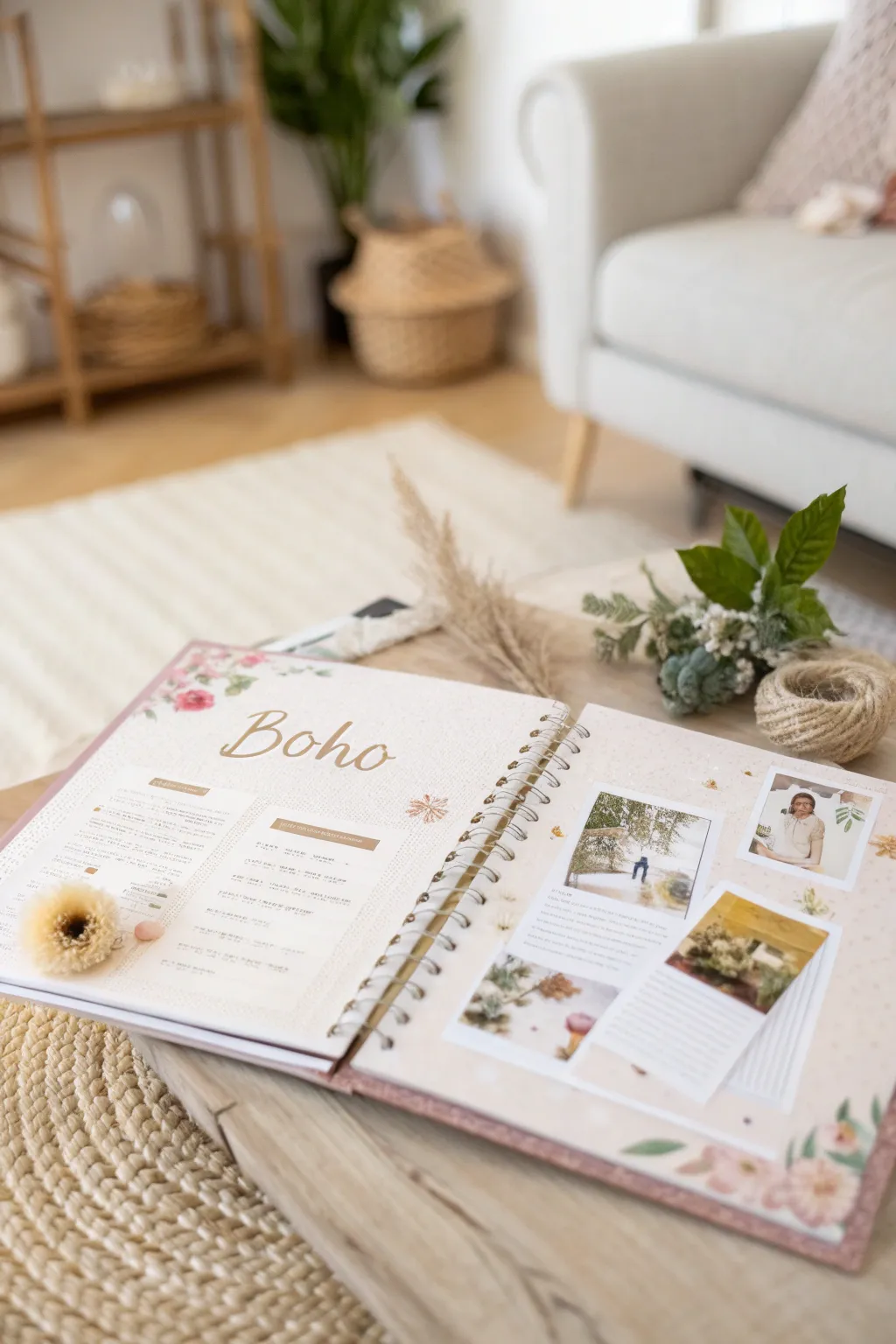 Explore your dreams one page at a time with a charming vision board scrapbook.