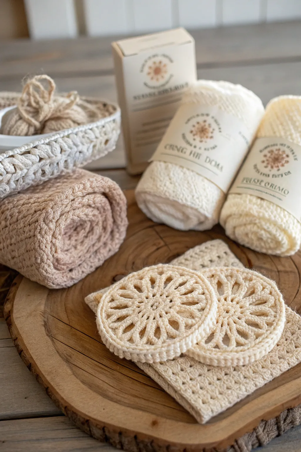 Indulge Grandma with a handcrafted crochet spa set, where simplicity meets luxurious comfort.