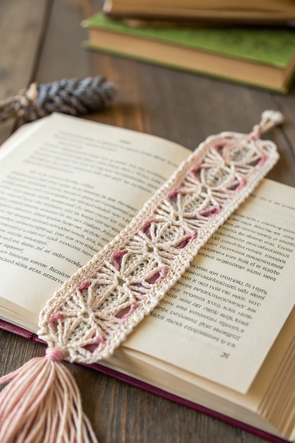 Delight in the charm of handcrafted crochet bookmarks, perfect for adding a touch of beauty to your reading nook.