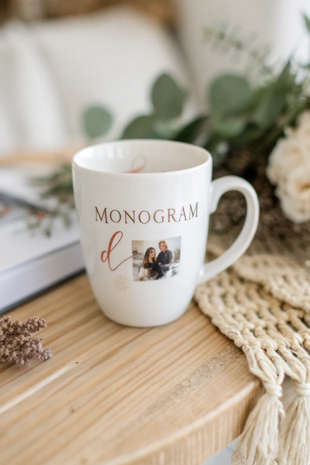Sip your story: Elegantly monogrammed mugs that capture cherished memories.