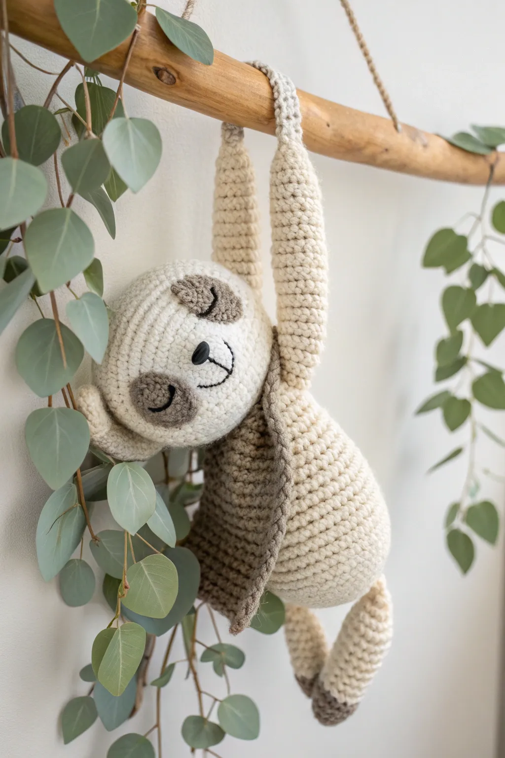 Embrace relaxation with this charming sleepy sloth, the perfect crochet companion for your cozy corner.