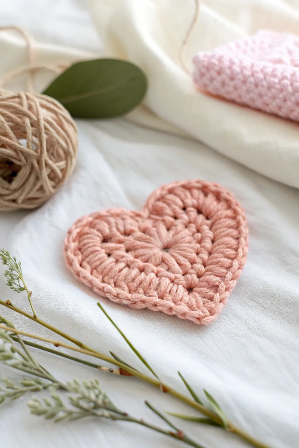 Embrace the charm of handcrafted beauty with these delightful crochet hearts.