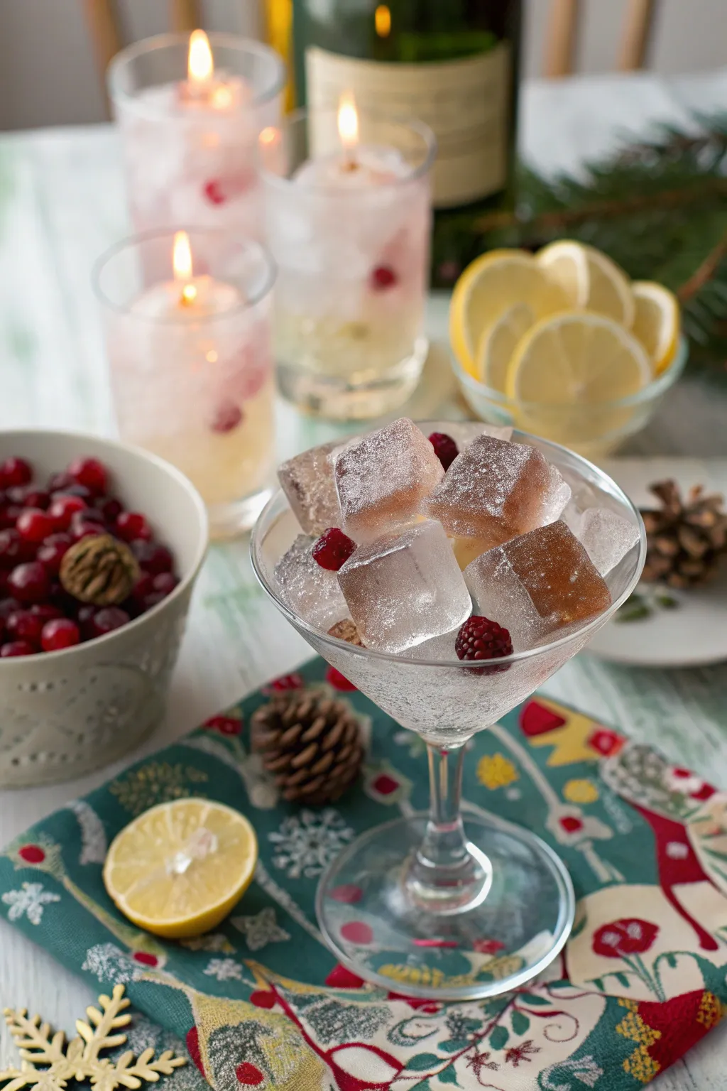 Ginger ale ice cubes add a zesty kick to your drink.