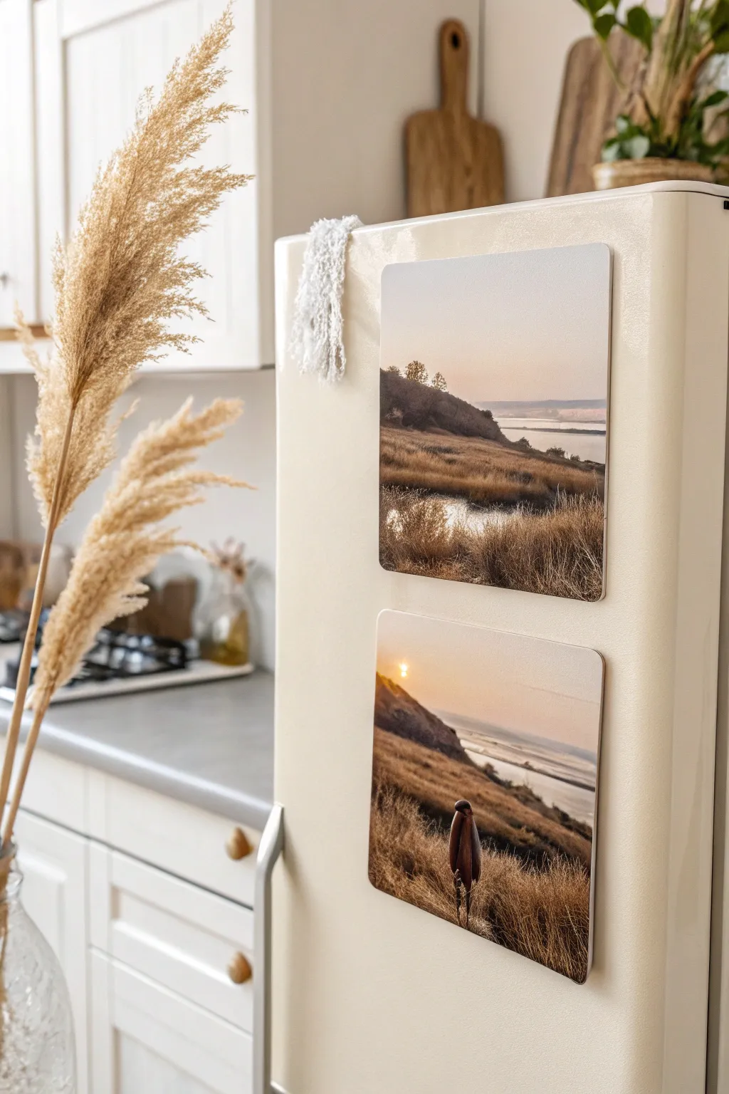 Transform your fridge into a gallery of cherished memories with these handcrafted photo magnets.