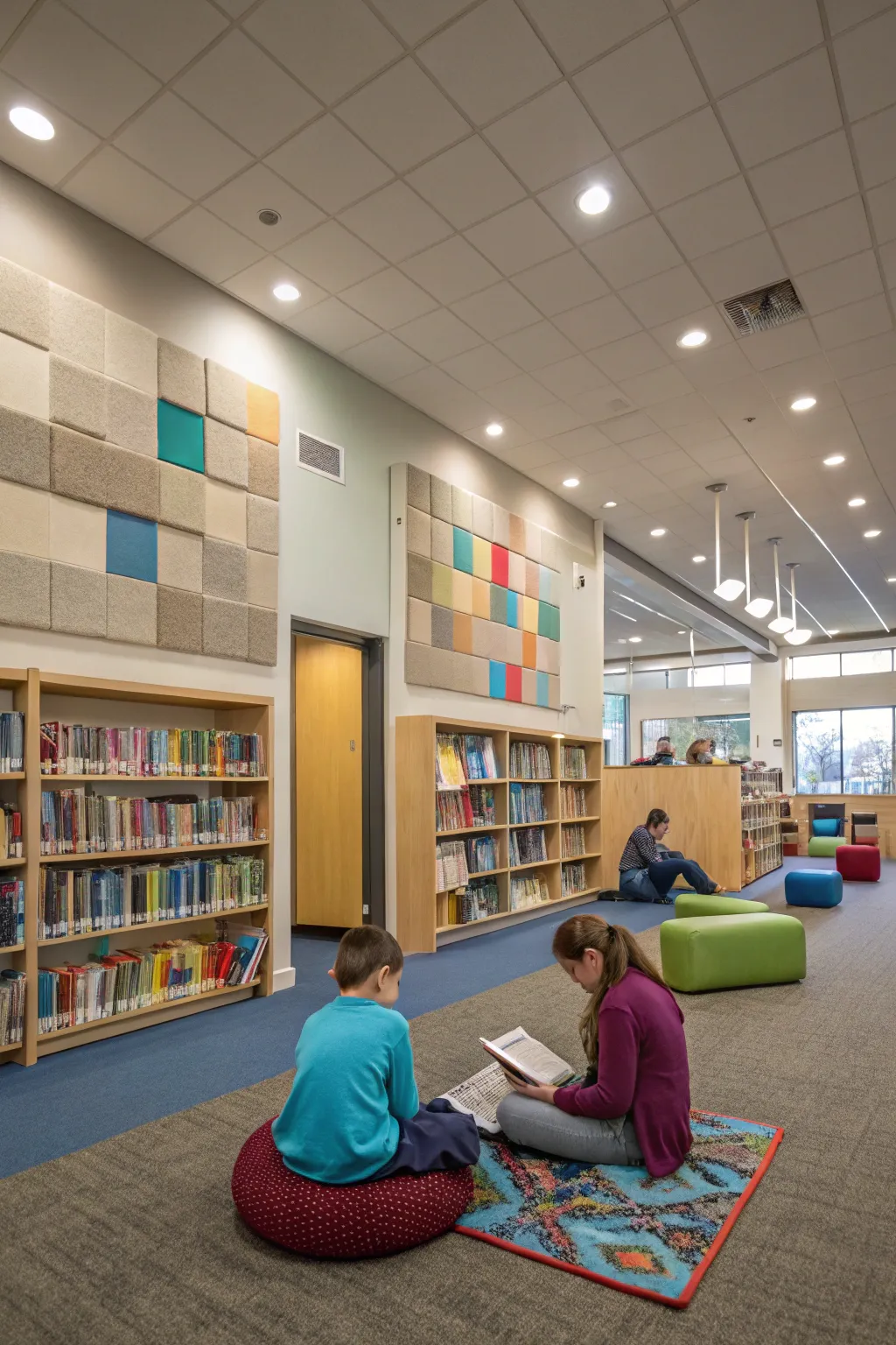 Soundproofing ensures a serene reading environment for all.