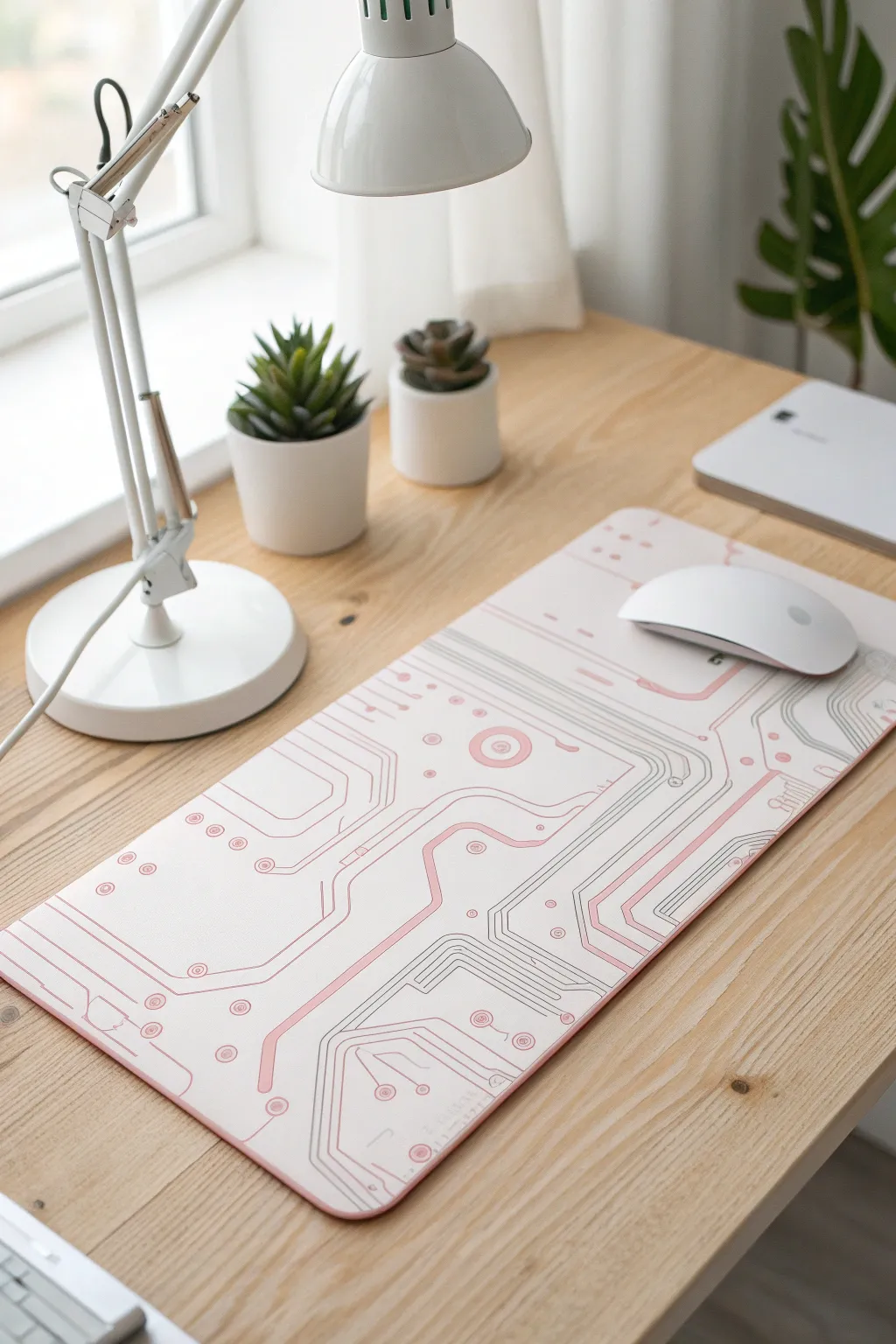 Elevate your workspace with a touch of tech-inspired elegance. 🌿✨ #ScandiBoho #MinimalistDesign