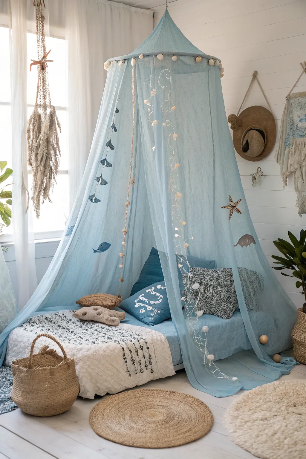 Dive into your dreams with this enchanting Under the Sea bed tent, where simplicity meets the magic of the ocean.