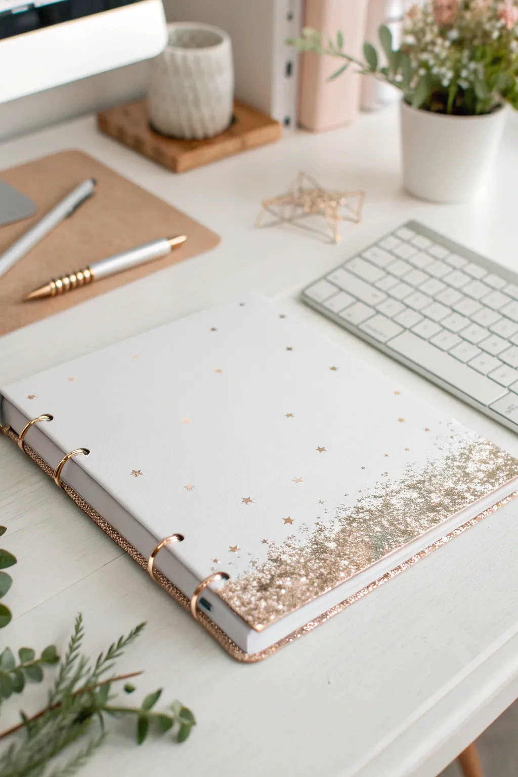Add a touch of glamour to your everyday with this chic and sparkling DIY binder cover.