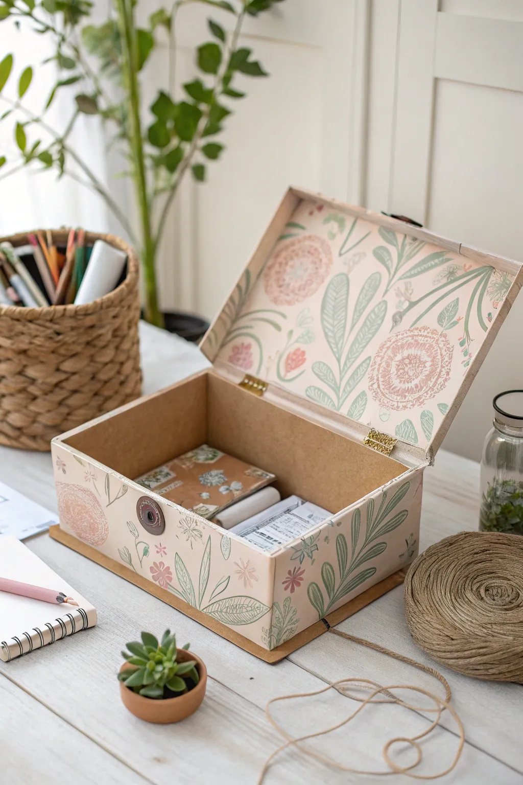 Elevate your organization game with this chic DIY flip-top storage box—where Scandinavian minimalism meets Boho charm!