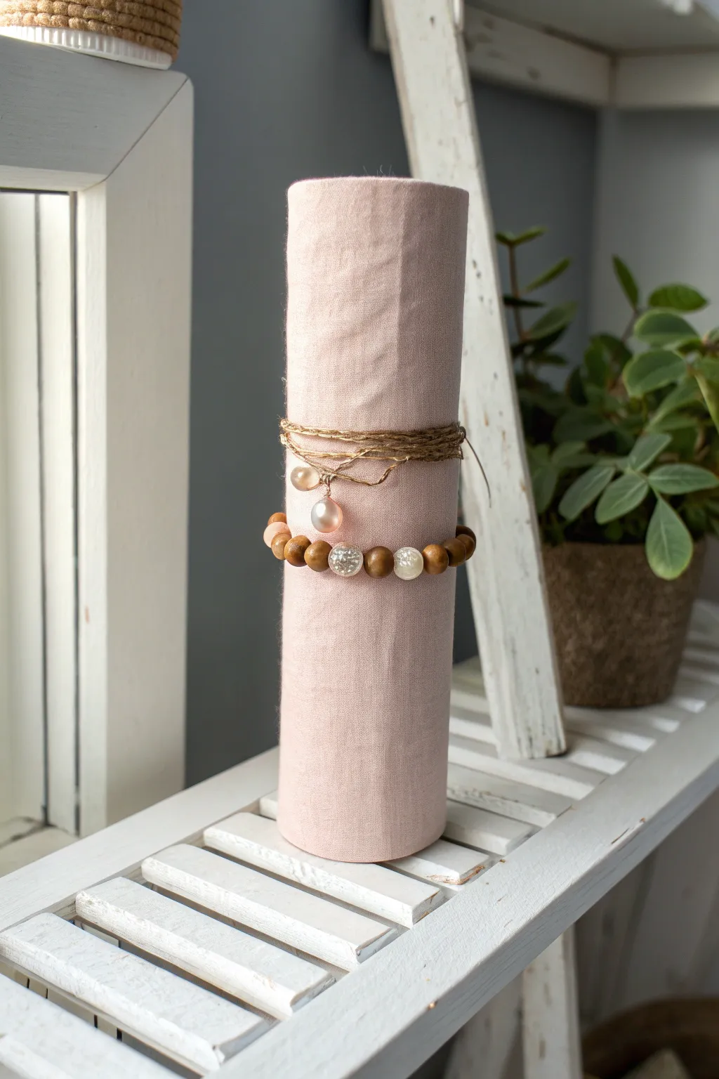 Elevate your bracelet display with a touch of handcrafted elegance.